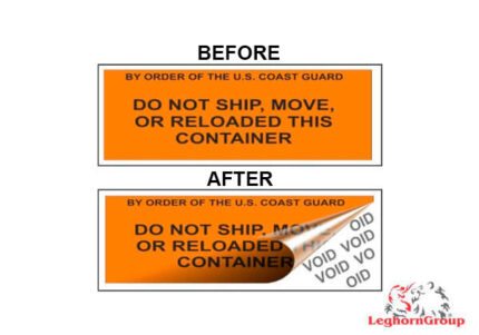 container void label seal