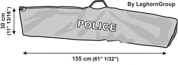rifle security bag copenhagen technical drawing