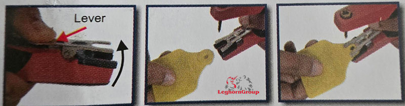 Animal ear tag pliers step 1