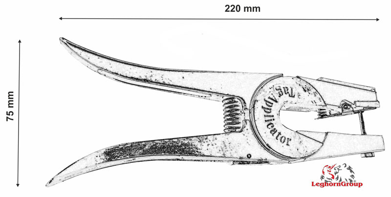 Livestock Ear Tag Applicator Technical Drawing