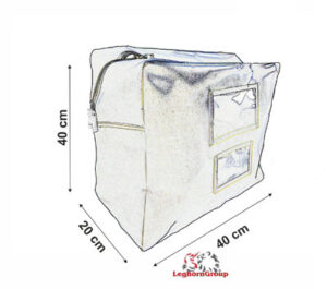 Hamburg A3 security document bag with top opening, transparent pockets, numbered seals & RFID