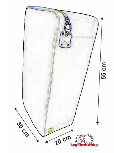 padded security bag technical drawing