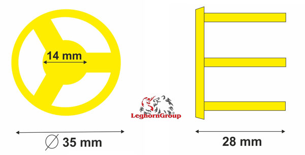 Pizza Spacers or Pizza Saver for cardboard pizza delivery 35mm