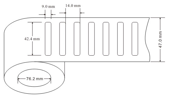 UHF RFID Tag for Tires – LG9022 TECHNICAL DRAWING